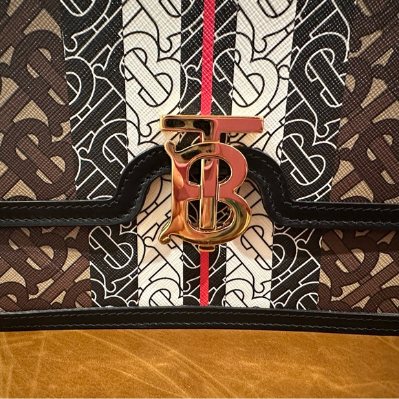 Burberry Bridle Brown Monogram Small E-Canvas TB Shoulder/Crossbody Bag - Picture 2 of 10